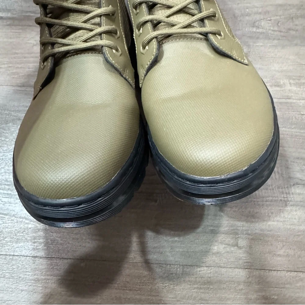Dr. Martens Jadon Olive Leather & Nylon Combat Boots - Men's